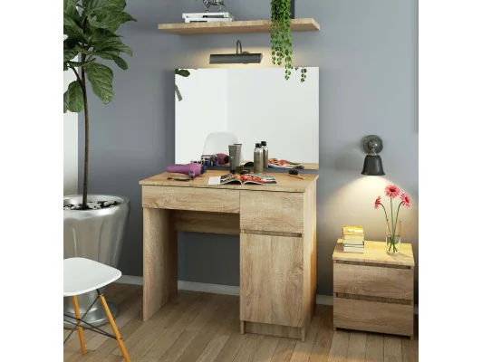 Toaletka z lustrem CLP P-2/SL 900x600 PRAWA DĄB SONOMA