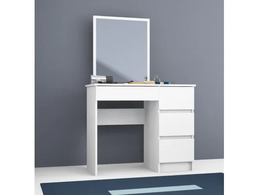 TOALETKA KOSMETYCZNA Z LUSTREM T-6/SL 500x600 PRAWA BIAŁA