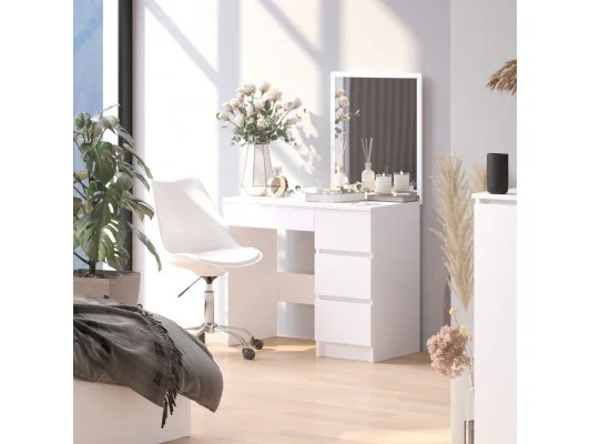 TOALETKA KOSMETYCZNA Z LUSTREM T-6/SL 500x600 PRAWA BIAŁA