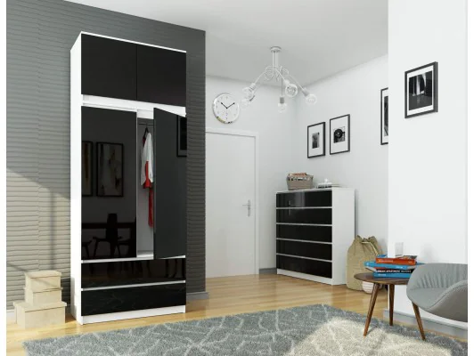 NADSTAWKA DO SZAFY S90 2D 2SZ CLP CZARNY POŁYSK