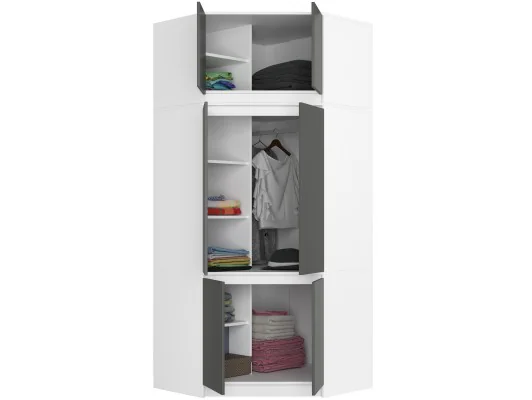 NADSTAWKA DO SZAFY S100 BIAŁA / SZARA