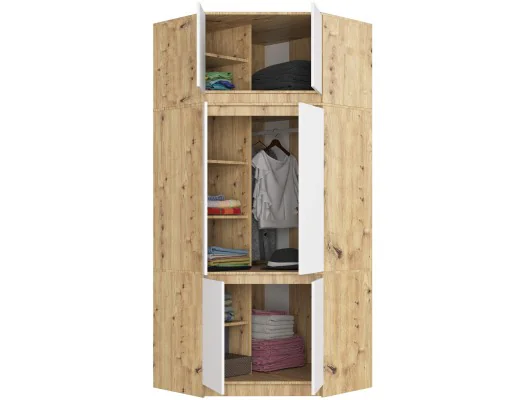NADSTAWKA DO SZAFY S100 DĄB ARTISAN / BIAŁA