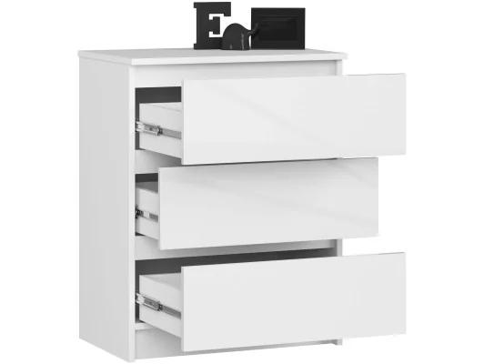 KOMODA K60 3SZ CLP PK BIAŁY POŁYSK