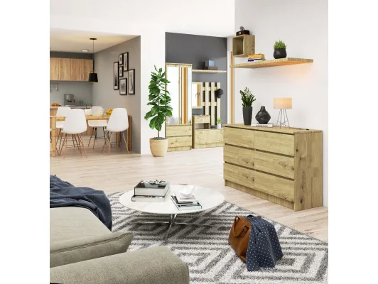 KOMODA K120 6SZ CLP DĄB ARTISAN