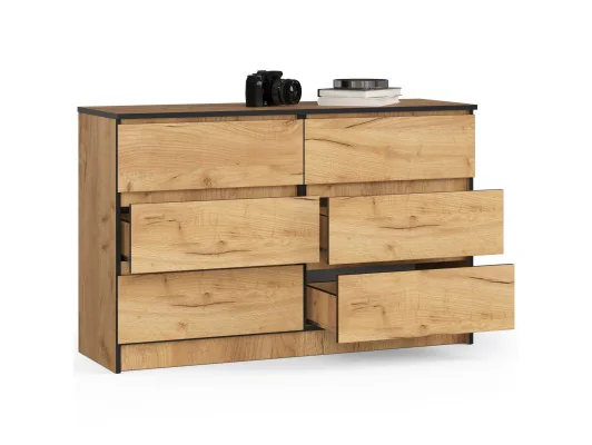 KOMODA K120 6SZ CLP DĄB CRAFT