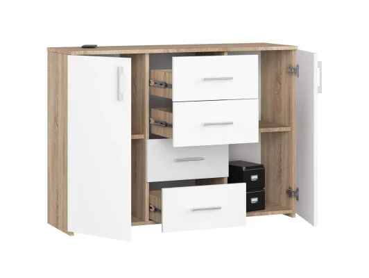 KOMODA K45 PK DĄB SONOMA / BIAŁY
