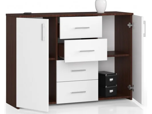 KOMODA K45 WENGE / BIAŁY