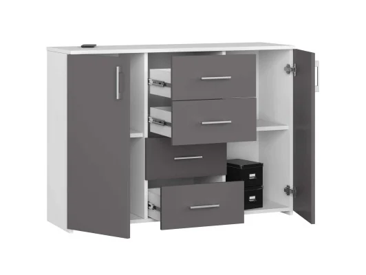 Zobacz KOMODA K45 PK BIAŁA / GRAFIT SZARY KOMODA K45 PK BIAŁA / GRAFIT SZARY