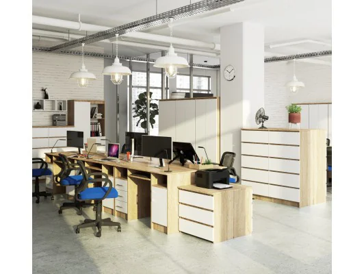 BIURKO ANA PK DĄB SONOMA / BIAŁY