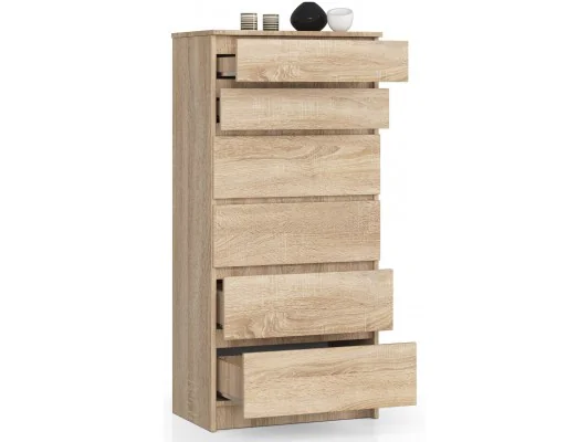 Zobacz KOMODA K60 6SZ CLP DĄB SONOMA KOMODA K60 6SZ CLP DĄB SONOMA