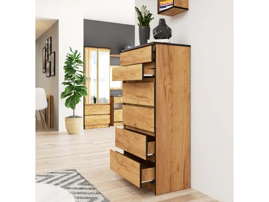 KOMODA K60 6SZ CLP DĄB CRAFT