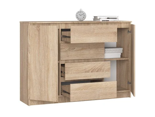 Zobacz KOMODA K140 2D 4SZ CLP PK DĄB SONOMA KOMODA K140 2D 4SZ CLP PK DĄB SONOMA