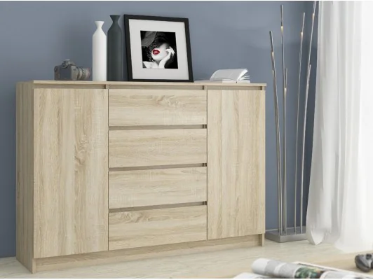 KOMODA K140 2D 4SZ CLP PK DĄB SONOMA