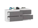 KOMODA K120 4SZ CLP PK BIAŁY / SZARY