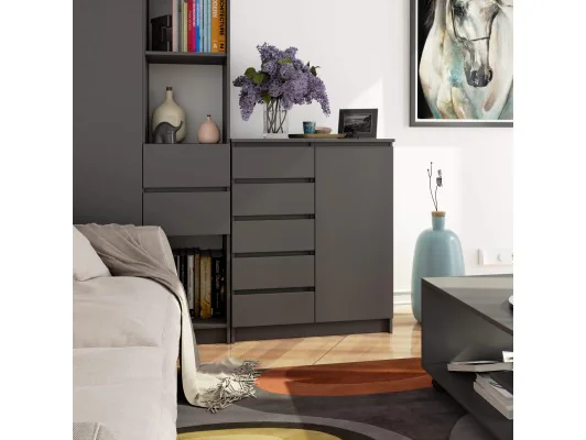 KOMODA K80 1D 5SZ PK GRAFIT SZARY