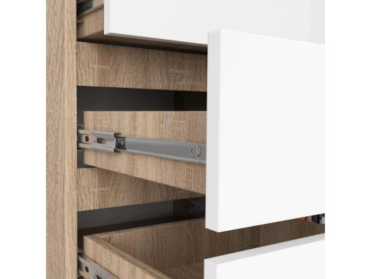 KOMODA K80 1D 5SZ PK DĄB SONOMA / BIAŁA