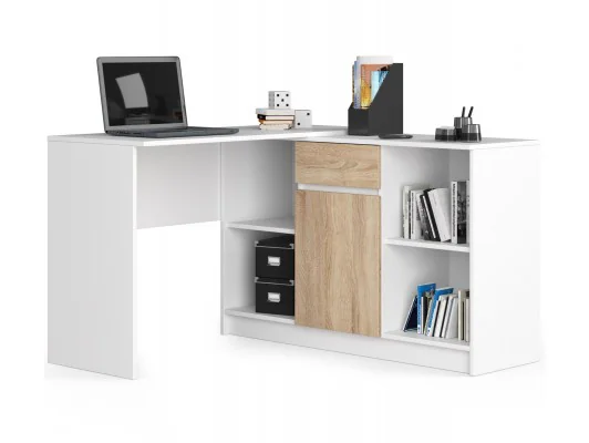 KOMODA B-17 120 cm 1 SZUFLADA 1 DRZWI PK BIAŁA / SONOMA