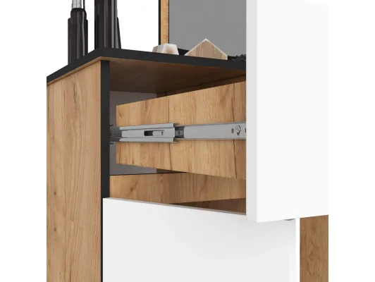 TOALETKA Z LUSTREM CLP P-2/SL LEWE PK DĄB CRAFT / BIAŁA