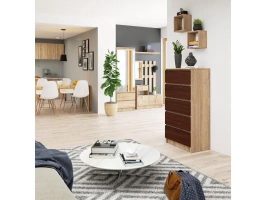 KOMODA K60 5SZ CLP PK DĄB SONOMA / VENGE