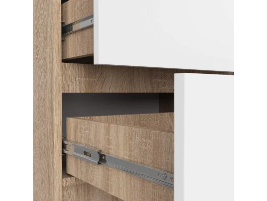 KOMODA K60 5SZ CLP PK DĄB SONOMA / BIAŁA