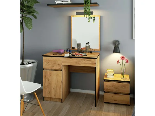 TOALETKA Z LUSTREM CLP P-2/SL LEWE PK DĄB CRAFT