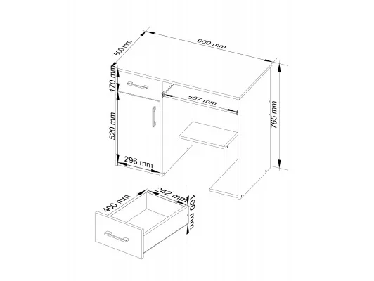 Zobacz BIURKO JAY PK BIAŁY / CZARNY POŁYSK BIURKO JAY PK BIAŁY / CZARNY POŁYSK