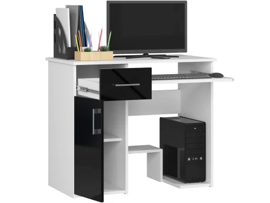 BIURKO JAY PK BIAŁY / CZARNY POŁYSK