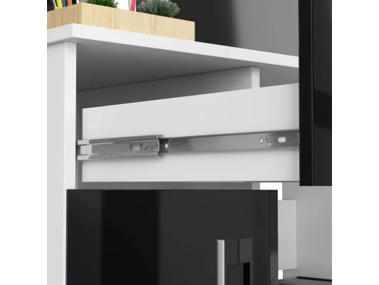 BIURKO JAY PK BIAŁY / CZARNY POŁYSK