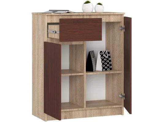 KOMODA K80 2D 1SZ CLP PK DĄB SONOMA / WENGE