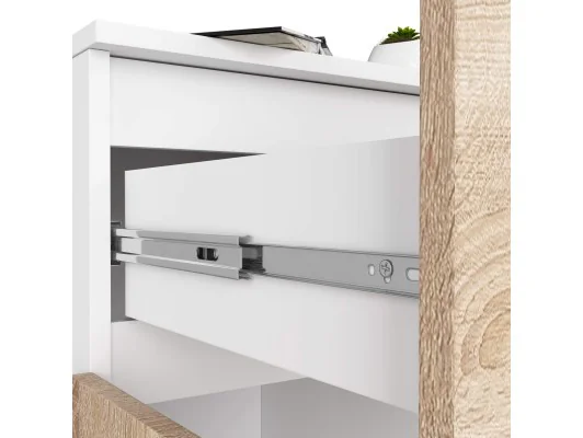 KOMODA K80 2D 1SZ CLP PK BIAŁY / DĄB SONOMA