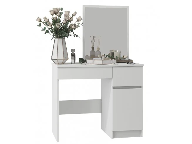 TOALETKA KOSMETYCZNA Z LUSTREM P-2/SL 500x600 PRAWA PK BIAŁA