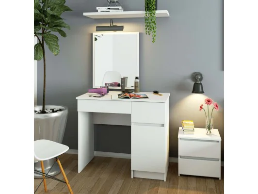 TOALETKA KOSMETYCZNA Z LUSTREM P-2/SL 500x600 PRAWA PK BIAŁA