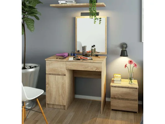 Toaletka z lustrem CLP P-2/SL LEWE PK DĄB SONOMA