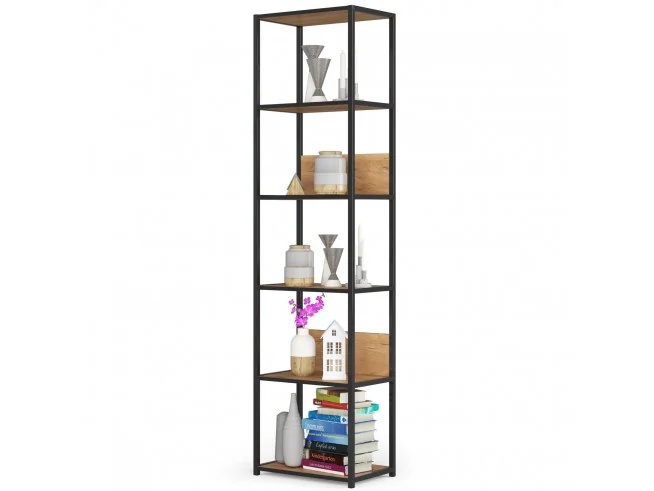 REGAŁ INDUSTRIALNY 500 CZARNY/DĄB CRAFT