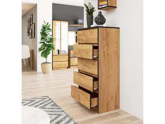 KOMODA K60 5SZ CLP DĄB CRAFT