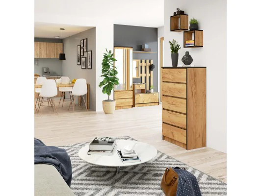 KOMODA K60 5SZ CLP DĄB CRAFT