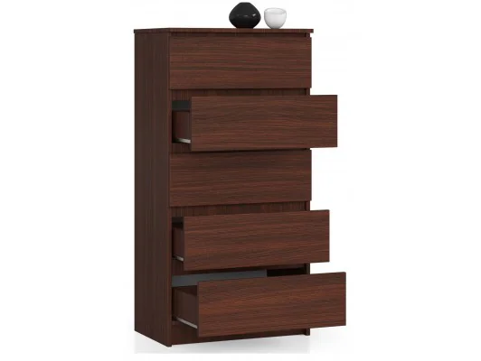 KOMODA K 60 cm 5 SZUFLAD WENGE