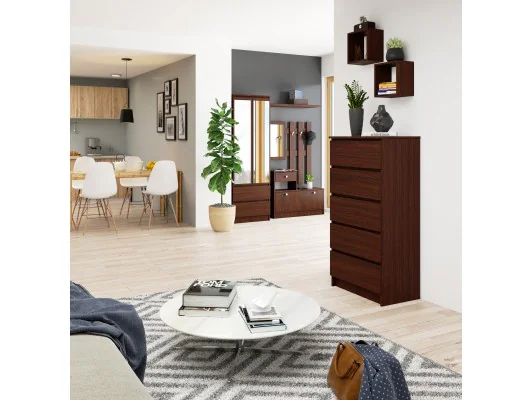 KOMODA K 60 cm 5 SZUFLAD WENGE