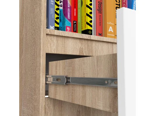 REGAŁ R60 1SZ 4P CLP PK DĄB SONOMA / BIAŁY