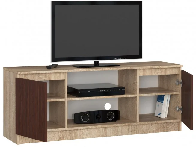 SZAFKA RTV 140 cm 2D 1P SONOMA / WENGE
