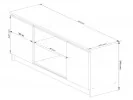 KOMODA RTV K140 2D 1P CLP DĄB ARTISAN / BIAŁY