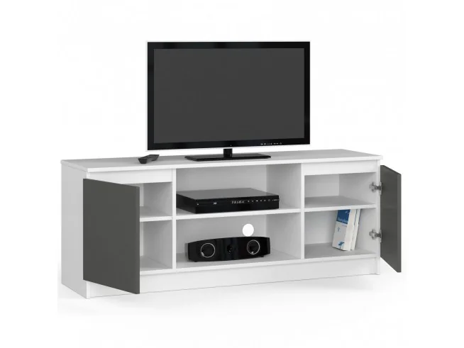 KOMODA RTV K140 2D 1P CLP BIAŁY / SZARY