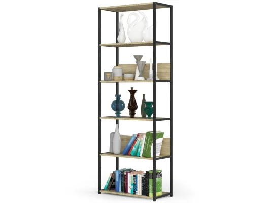 REGAŁ INDUSTRIALNY 700 CZARNY/DĄB ARTISAN