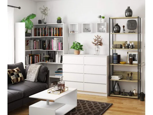 REGAŁ INDUSTRIALNY 700 CZARNY/DĄB ARTISAN