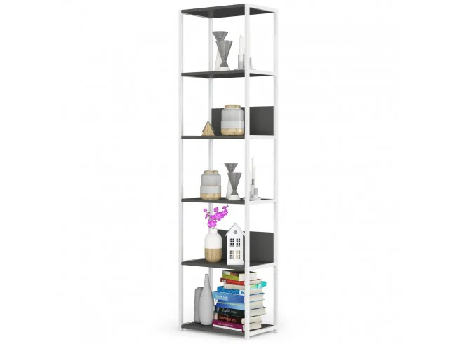 REGAŁ METALOWY LOFT 500 BIAŁY/SZARY