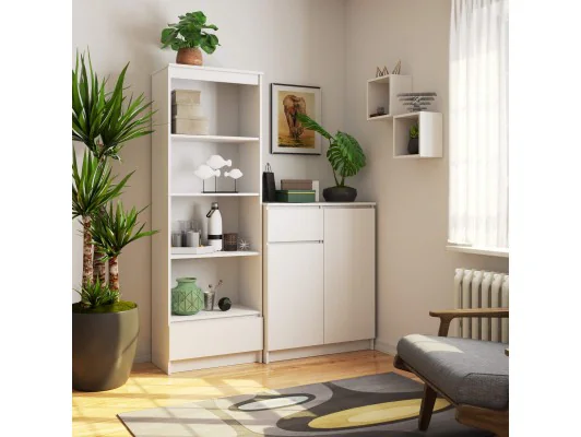 REGAŁ R60 1SZ 4P CLP PK BIAŁY