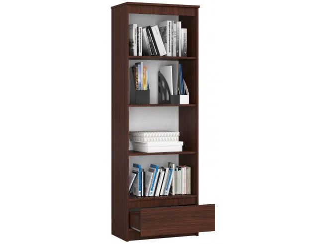 REGAŁ R 60 cm CLP 1 SZUFLADA 4 PÓŁKI WENGE