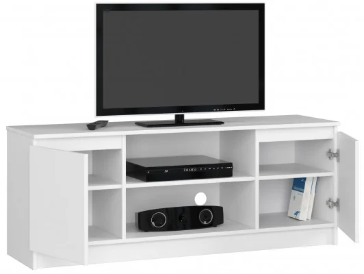 SZAFKA RTV 140 cm 2D 1P BIAŁA
