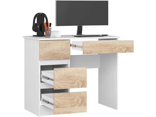 Zobacz BIURKO A-7 CLP PK BIAŁE / SONOMA LEWOSTRONNE BIURKO A-7 CLP PK BIAŁE / SONOMA LEWOSTRONNE