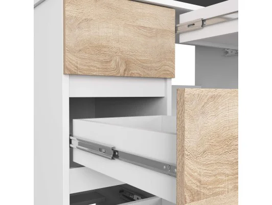 BIURKO A-7 CLP PK BIAŁE / SONOMA LEWOSTRONNE